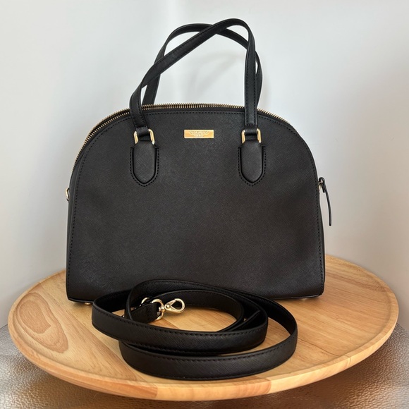 Kate Spade New York Reiley Laurel Way Black Leather Satchel, NWOT - Picture 2 of 5